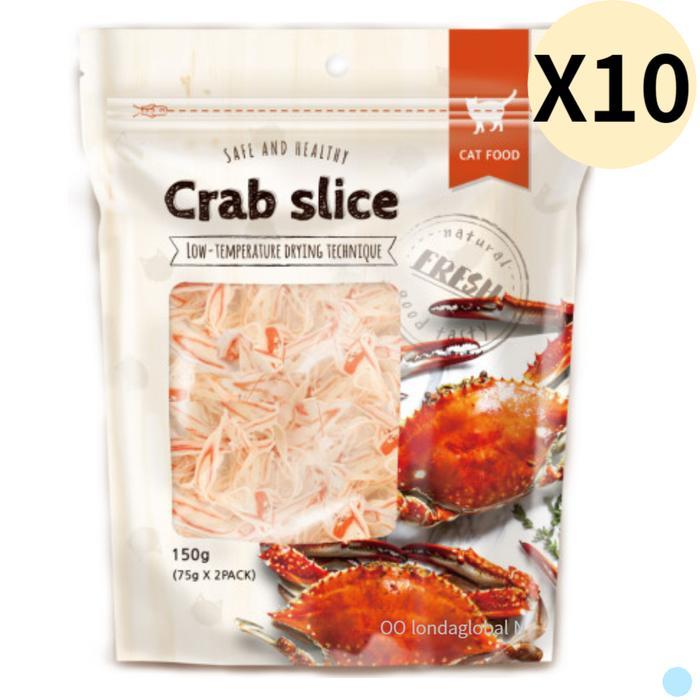 (주)ASUKU 굿데이 고양이 간식 추천 대용량 게살 슬라이스 X10