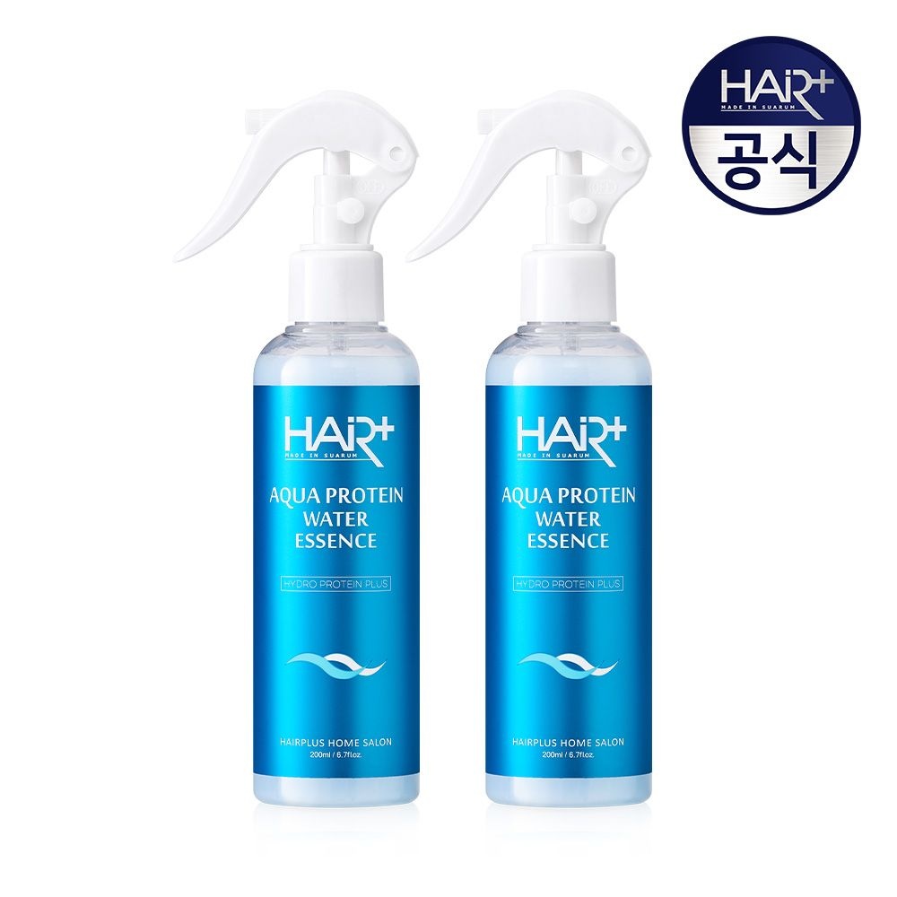 [오늘출발] 헤어플러스 아쿠아 단백질 본드 워터에센스 노워시 트리트먼트 200ml 2개