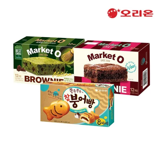 [APP전용] 오리온 브라우니 말차12P + 브라우니12P + 참붕어빵8p