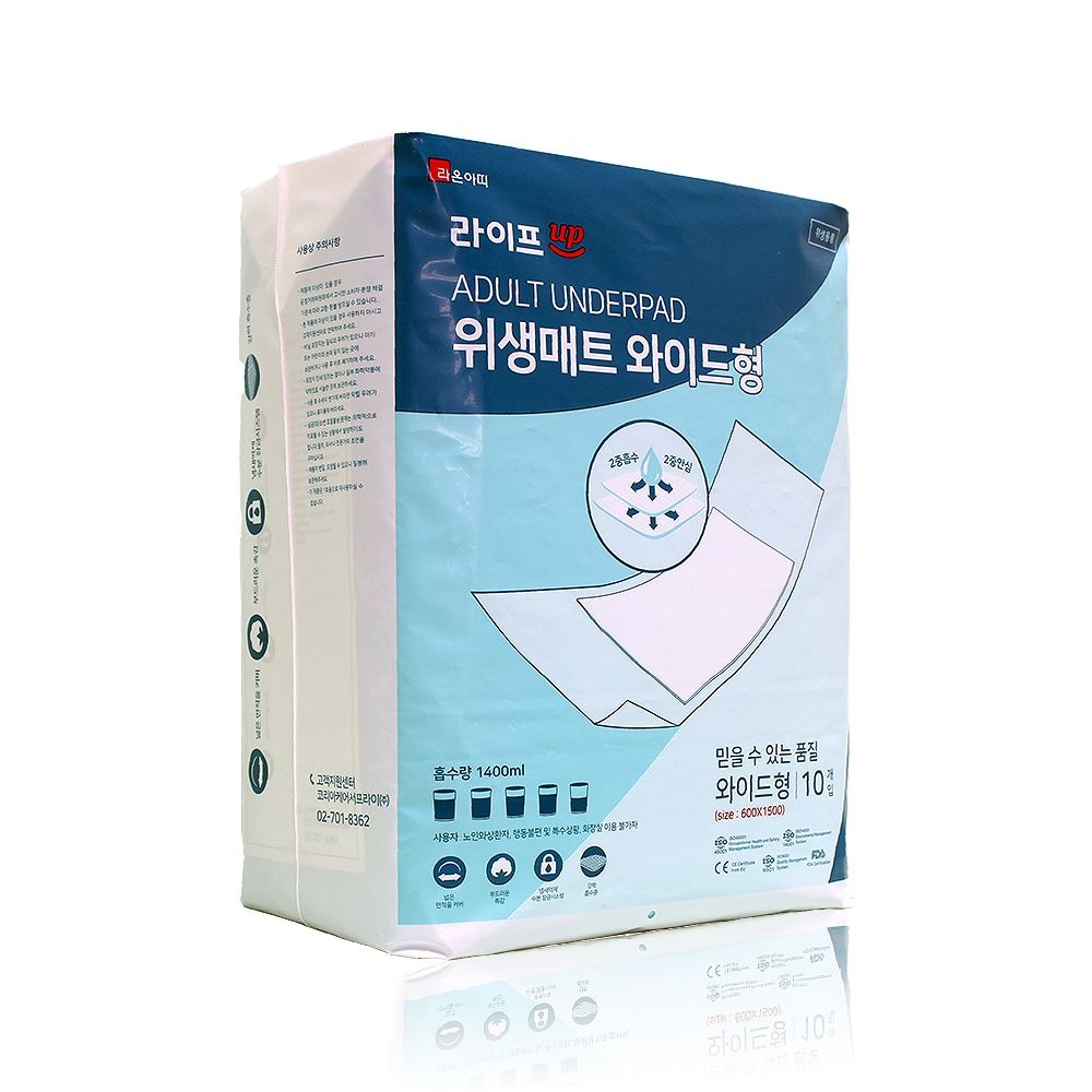 라이프업 성인용기저귀 위생깔개매트 특대형/와이드형 1박스 60매