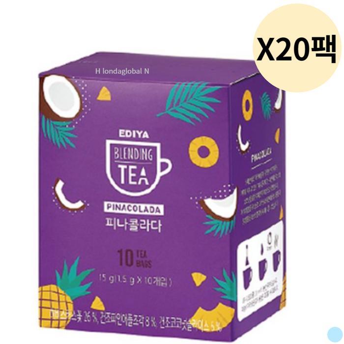 이디야 과일 허브 블렌딩 티백 차 피나콜라타 10T X20