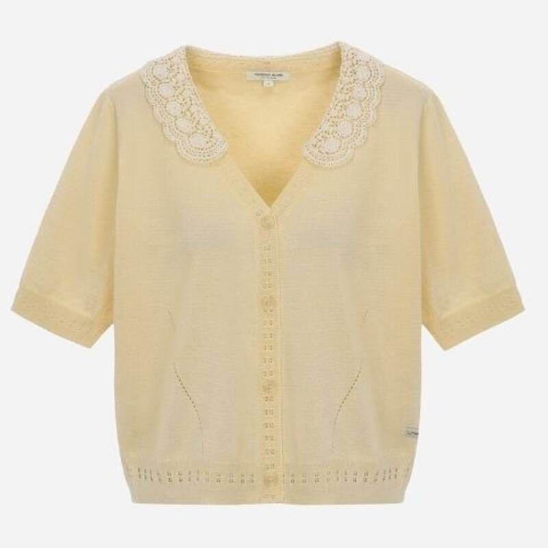 써스데이아일랜드 여성레이스 카라넥 가디건T256MCD133W 738707