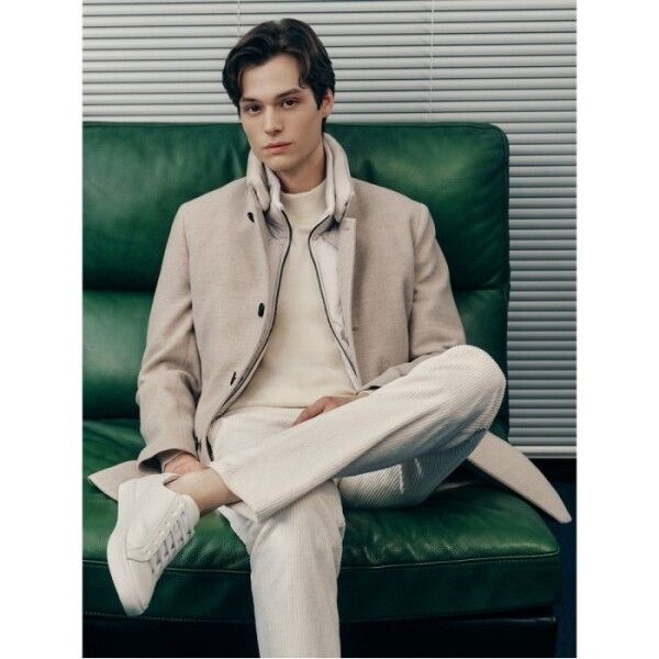 갤럭시 [갤럭시] [Prestige] 울 솔리드 칼라퍼 코트  베이지 (GA4X30P08A)