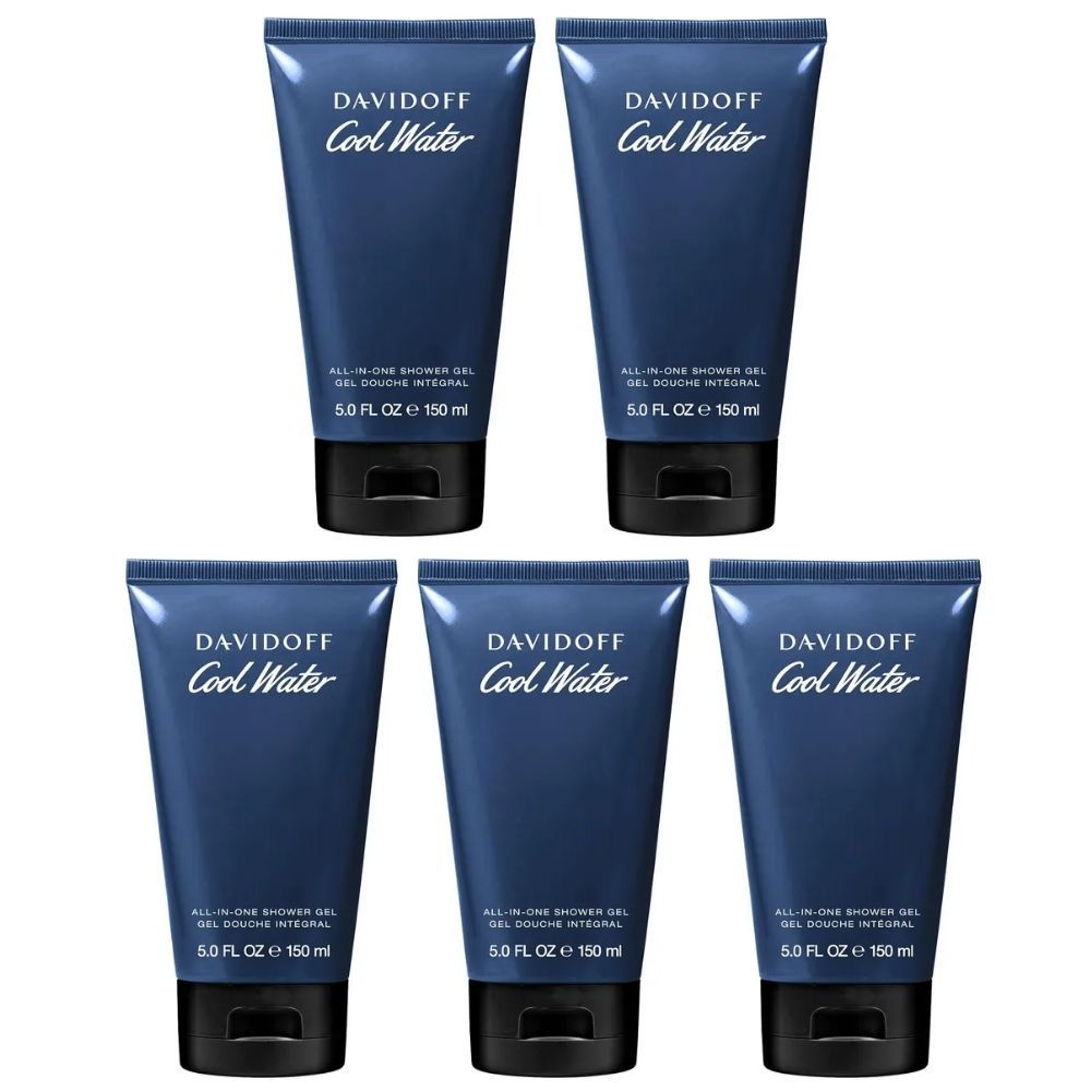 [해외] 다비도프 쿨 워터 맨 올인원 샤워젤 150ml 5개 DAVIDOFF