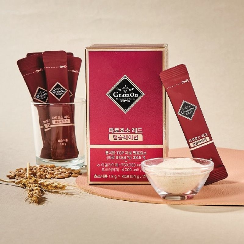 [(주)코스팜](단)[그레인온] 파로효소 레드 캡슐레이션 1.8g * 30포 * 5박스[35593477]