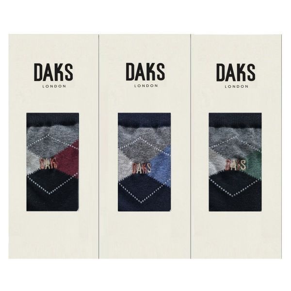 <매장정품> DAKS 닥스 DB25309 신사면중목 삼색다이아 3족세트 667032