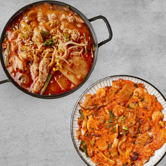 [알탕해물김치전세트] 알고니탕 밀키트 2인분 +해물김치전 밀키트 2인분 (총4인분)