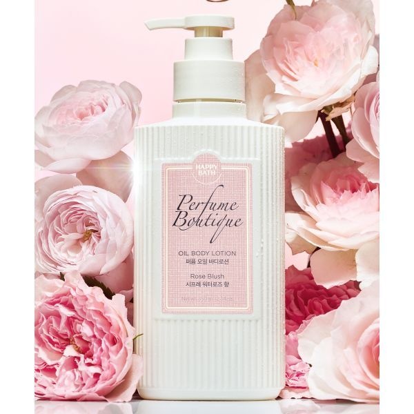 매장정품 HAPPYBATH 퍼퓸부티크 오일 바디로션 로즈블러쉬 350g