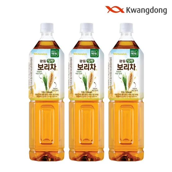 [광동직영] 밀싹보리차 1.5L x 12pet (유/무라벨 랜덤발송)