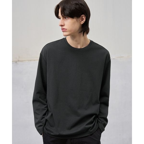 드로우핏 DRAW FIT 스트라이프 티셔츠 CHARCOAL DFTS5104CC 334027