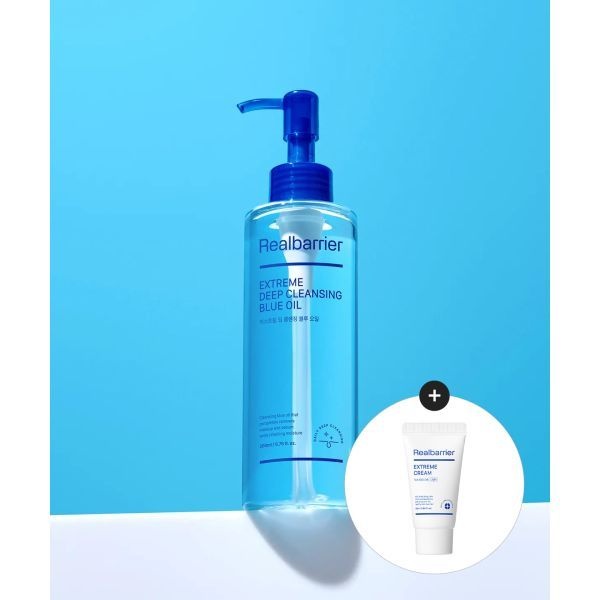 REAL BARRIER 매장정품 REAL BARRIER 익스트림 딥 클렌징 블루 오일 200ML (증정 크림 라이트25ML)