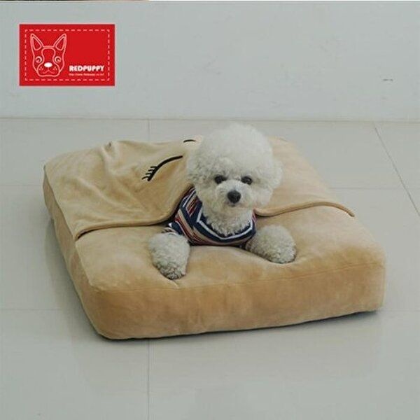 [셀러허브 스포츠레저]이불달린 쏙들어가는 소형펫용 사각 침대 방석 U124434