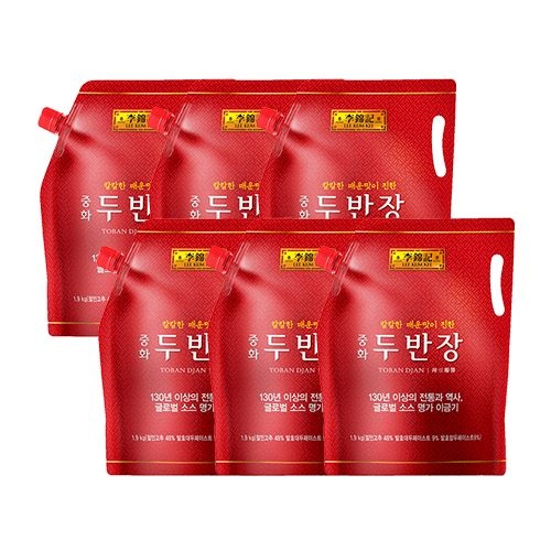 [롯데백화점]  [이금기] 중화두반장 스파우트팩 1박스 (1.9kg X 6개입)