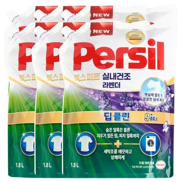 헨켈 퍼실 엑스퍼트 실내건조 라벤더 1.8L 리필형 6개
