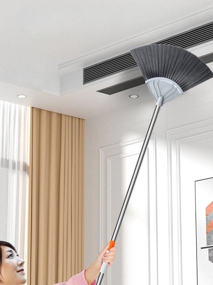 [해외] 먼지 슬림 빗자루 마당 장대 지붕 거미줄 에어컨 천장 청소 긴빗자루