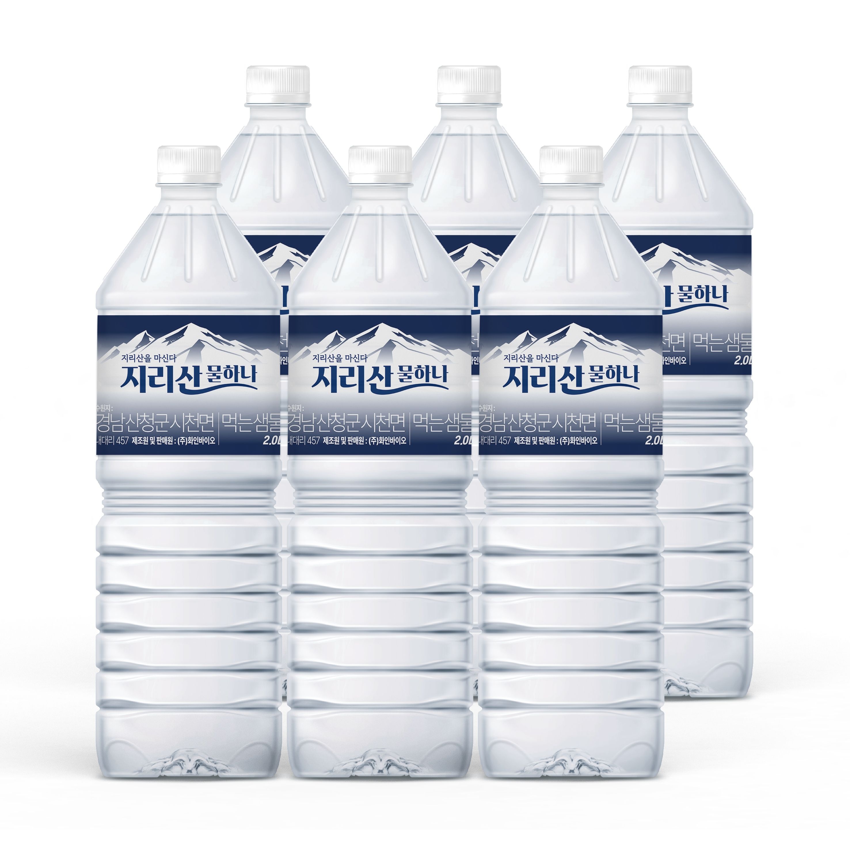 지리산 물하나 생수 지리산 물하나 2L X 24 (라벨, 무라벨 랜덤 발송)