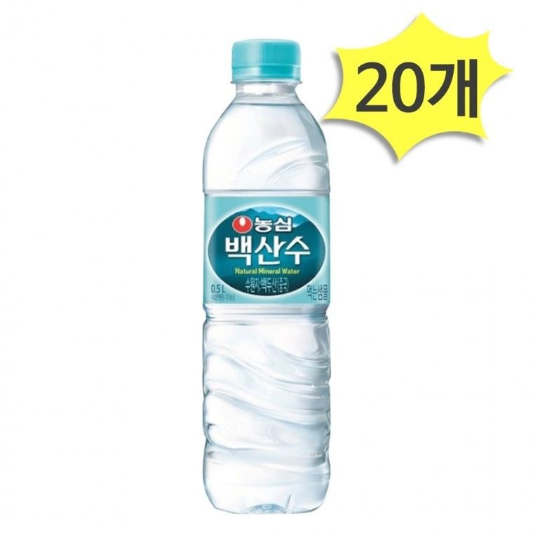 농심 농심 백산수 유라벨 생수 500ml x 20개 사무실가정용 미네랄워터 대용량