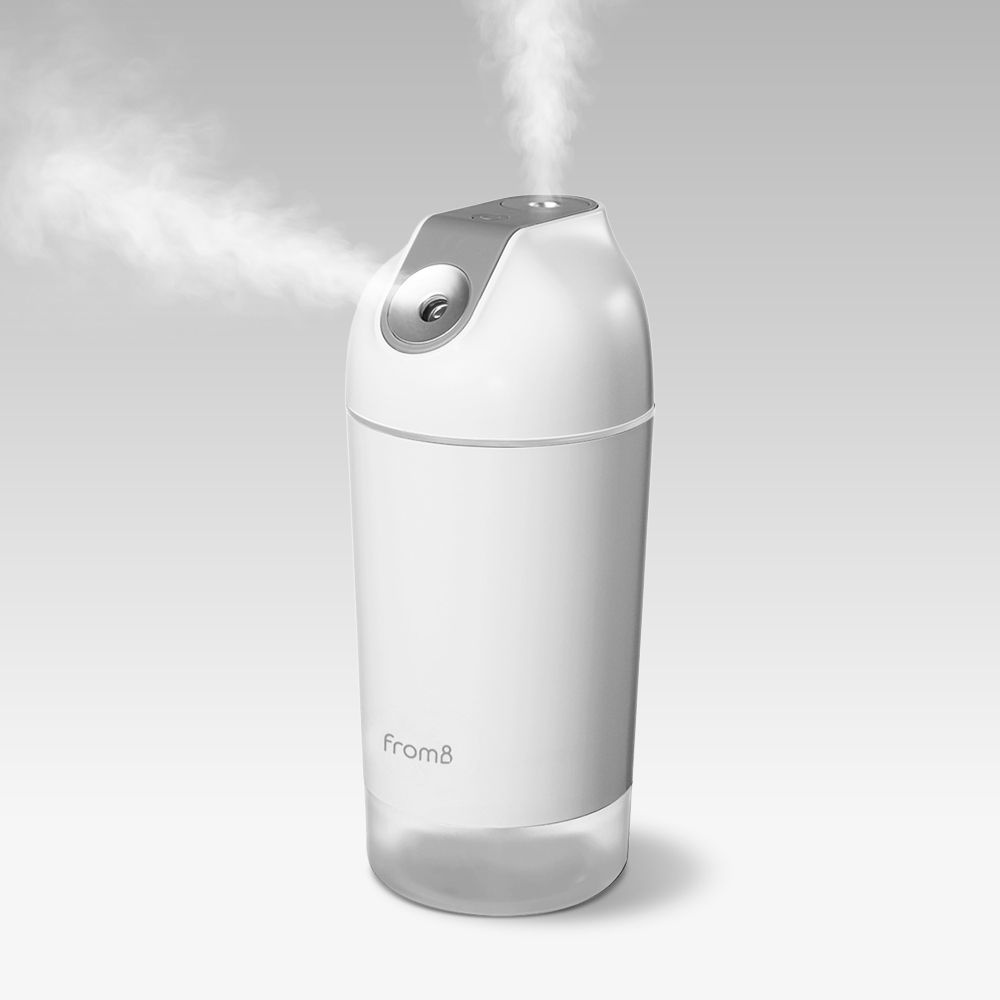 프롬비 미니 탁상용 휴대용 무선 가습기 더블미스트 500ml FA128 그레이