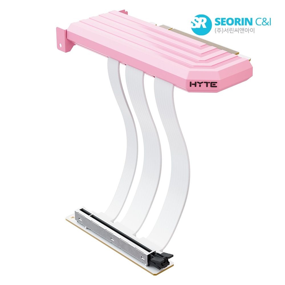 하이트 [서린공식] HYTE PCIe 5.0 하이퍼 라이저 케이블 (스트로베리 밀크)