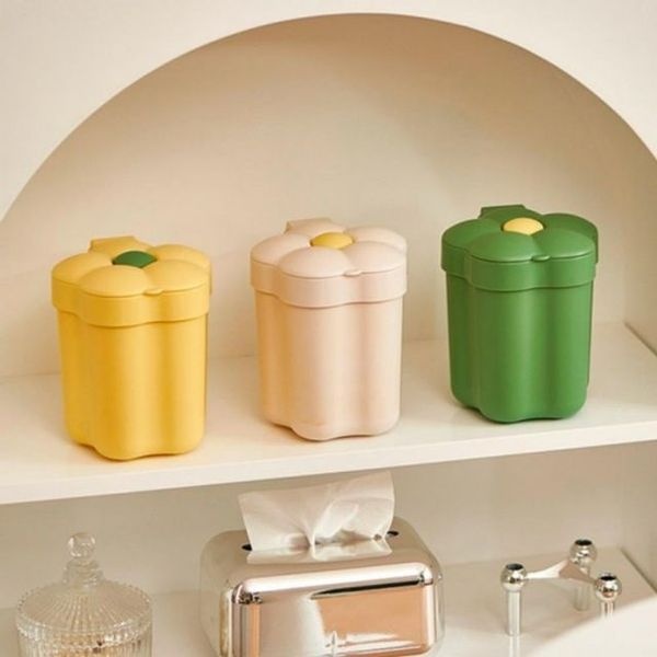 [하프클럽]휴지통 플라워 데스트테리어 인테리어 책상정리 미니