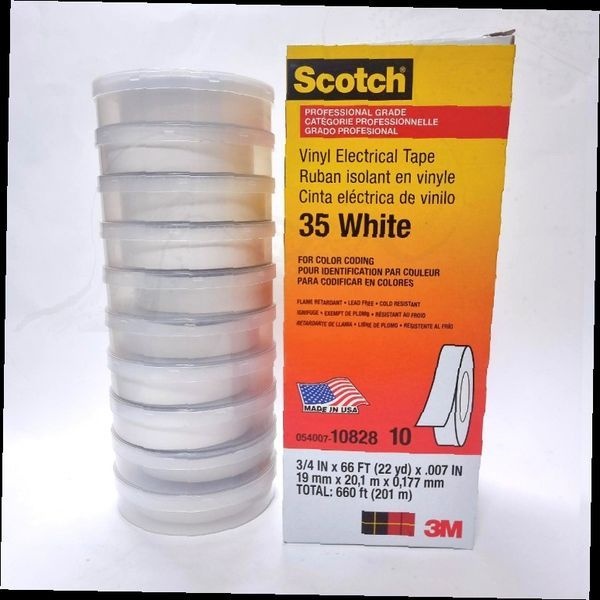 전기절연테이프 화이트 비닐 절연 전선보호 배선작업 전기공사 절연처리 테이핑