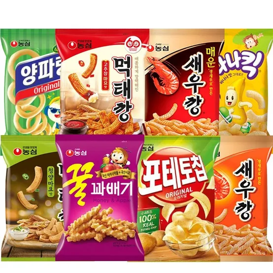 [딜크릿] 농심 번들 기획제품 3+3+3+3/ 12 [새우깡/포테토칩/꿀꽈배기/양파링/먹태깡/매운새우깡]
