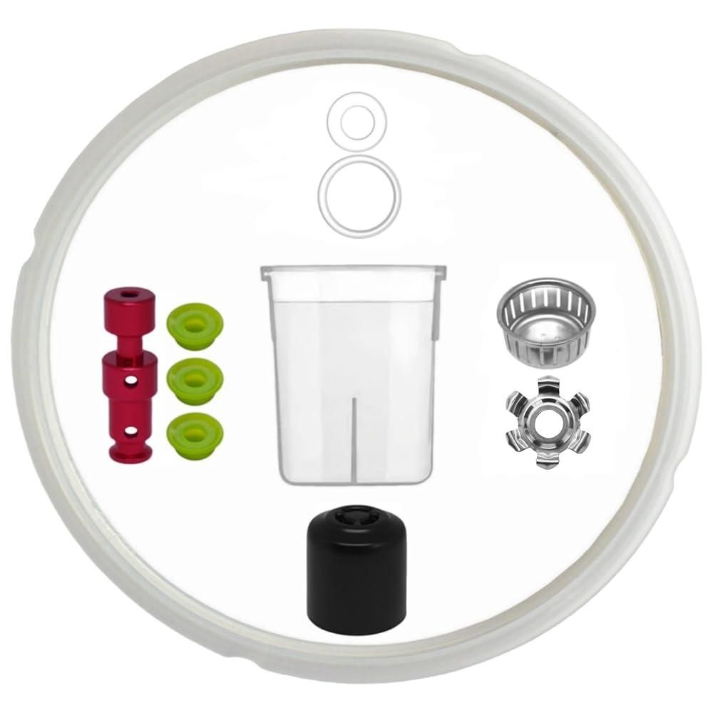 [해외] Instant Pot RIO 6Qt용 교체 부품 11개, 내부 포트 씰 링, 스팀 방출 밸브, 응축 수집기 컵, 캡이 있는 플로트 밸브 및 차