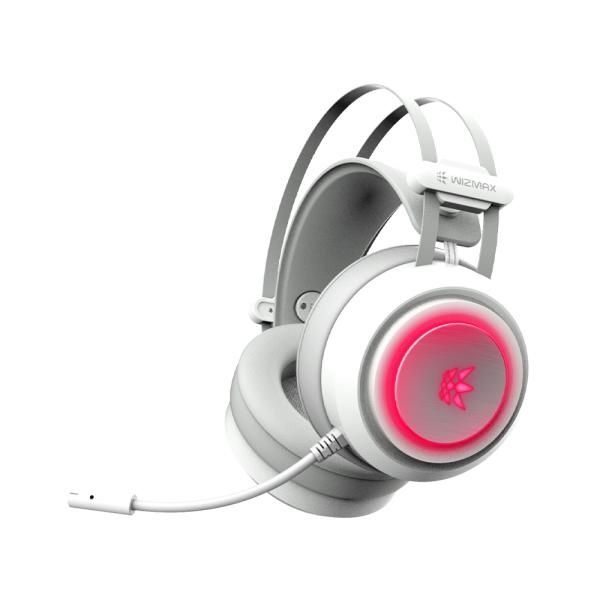 마이크로닉스 7.1채널 aRGB 게이밍 헤드셋 WIZMAX W301 화이트