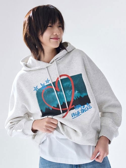 탑텐 탑텐 topten 여성) 플리스 그래픽 후디 (푸른하늘의날 캠페인)MSF4TH2801