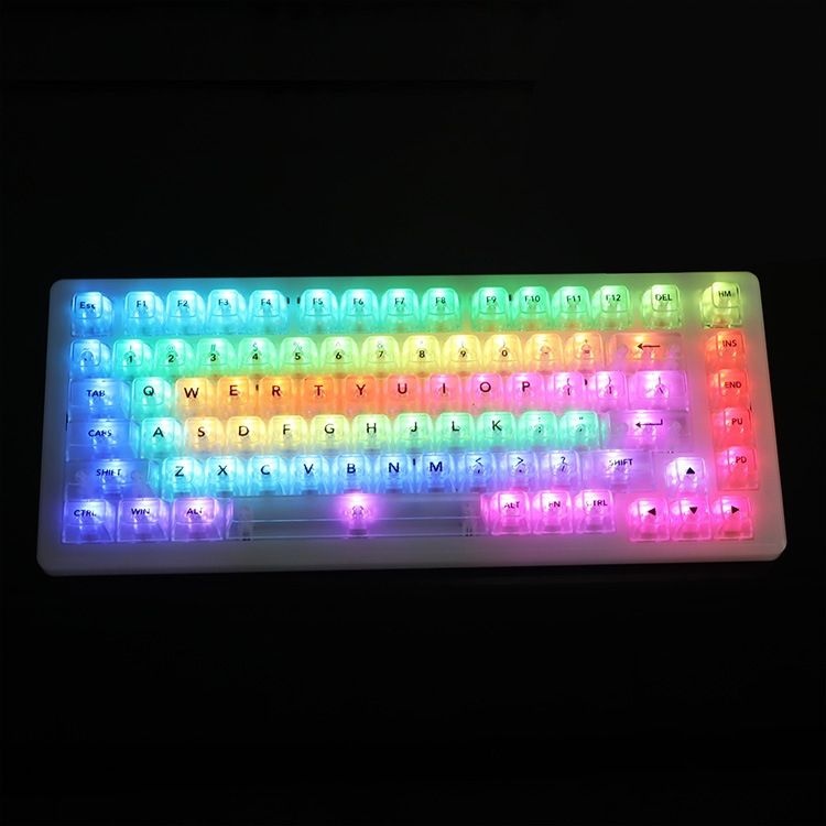 [해외] 하루샵 투명 키캡 화이트 제이드 기계식 키보드 백옥 예쁜 풀배열 꾸미기 귀여운 고급스러운