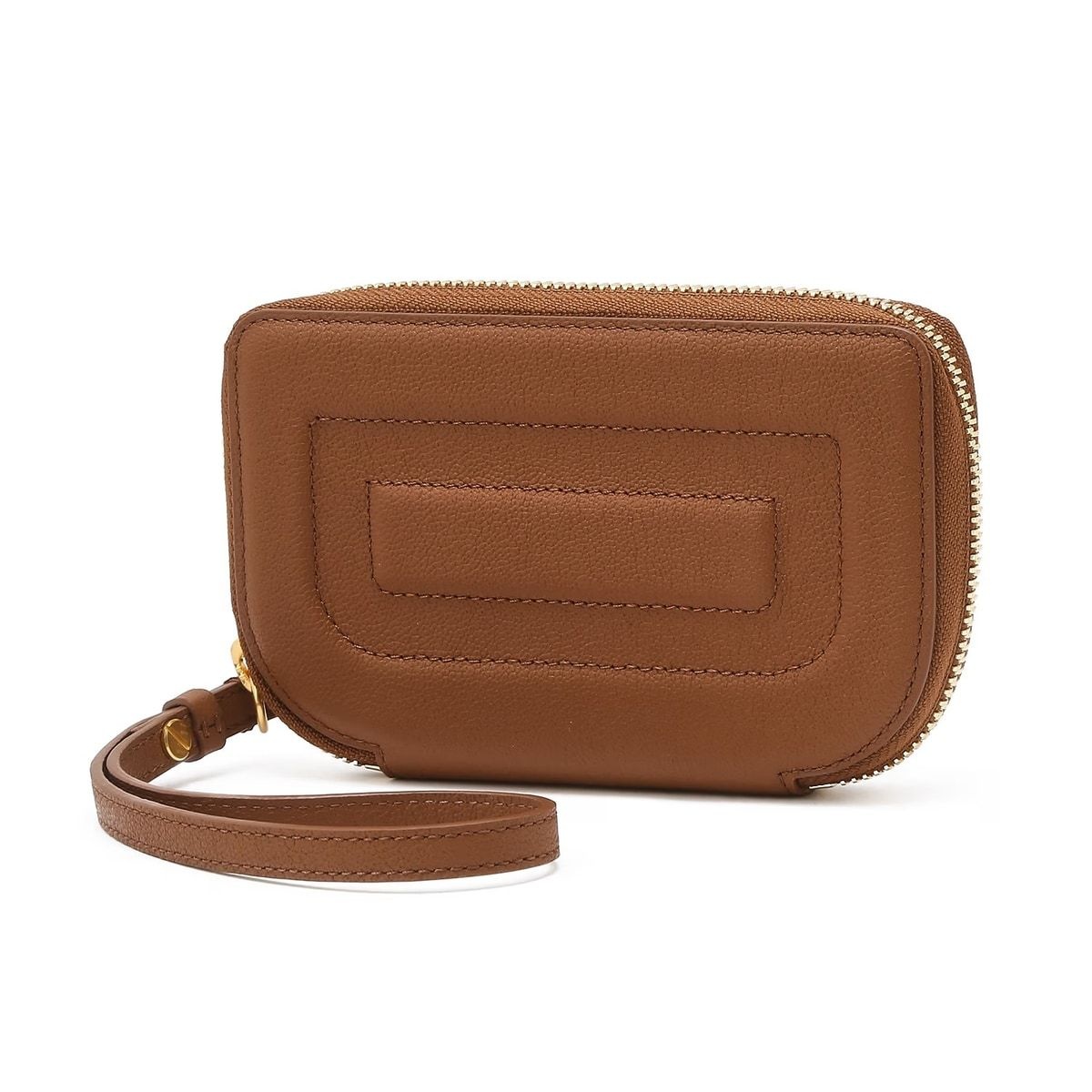 닥스 DAKS DCHO5F013W2 [ANGLE] 브라운 소가죽 지퍼돌이 카드지갑 392445