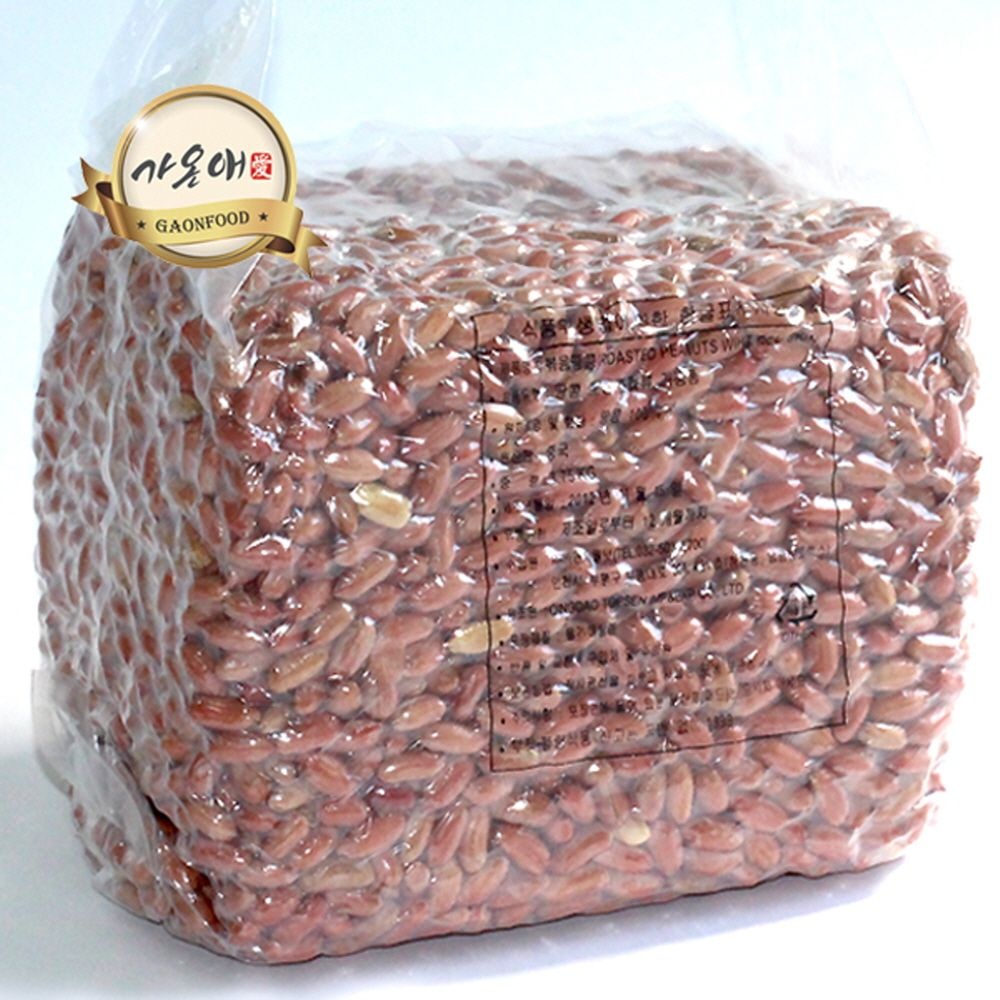 가온애 대용량 볶음땅콩 3.75kg / 땅콩 볶은땅콩 땅콩3.75kg 관땅콩 피땅콩 맥주안주 업소용땅콩 견과류