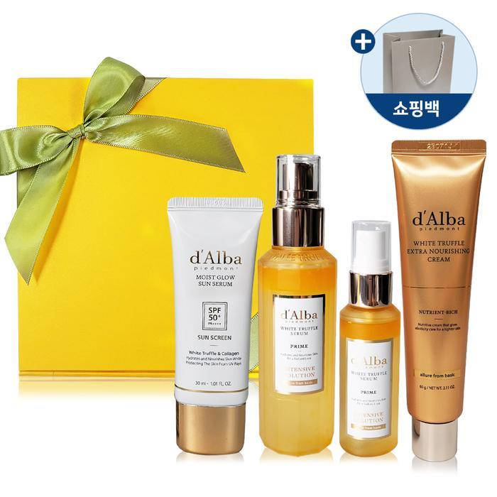 [선물포장] 달바 화이트 트러플 프라임 인텐시브 세럼 100ml + 50ml + 너리싱크림 60ml + 선세럼 30ml 최신