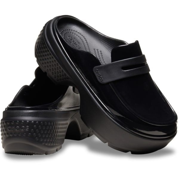 국내매장판 크록스 CROCS 스톰프 하이샤인 로퍼 블랙 210659-001 598112