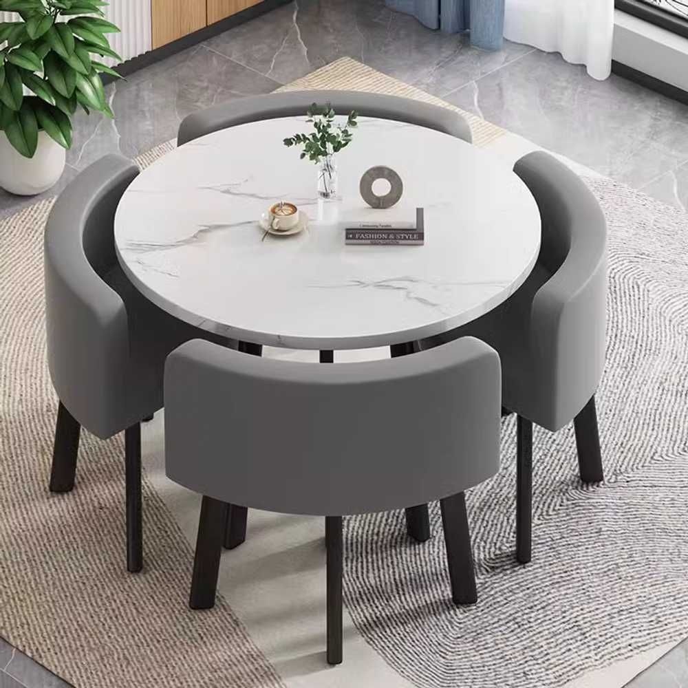 [해외] 계모임 원탁테이블의자세트 회의 사무실 탕비실 식탁