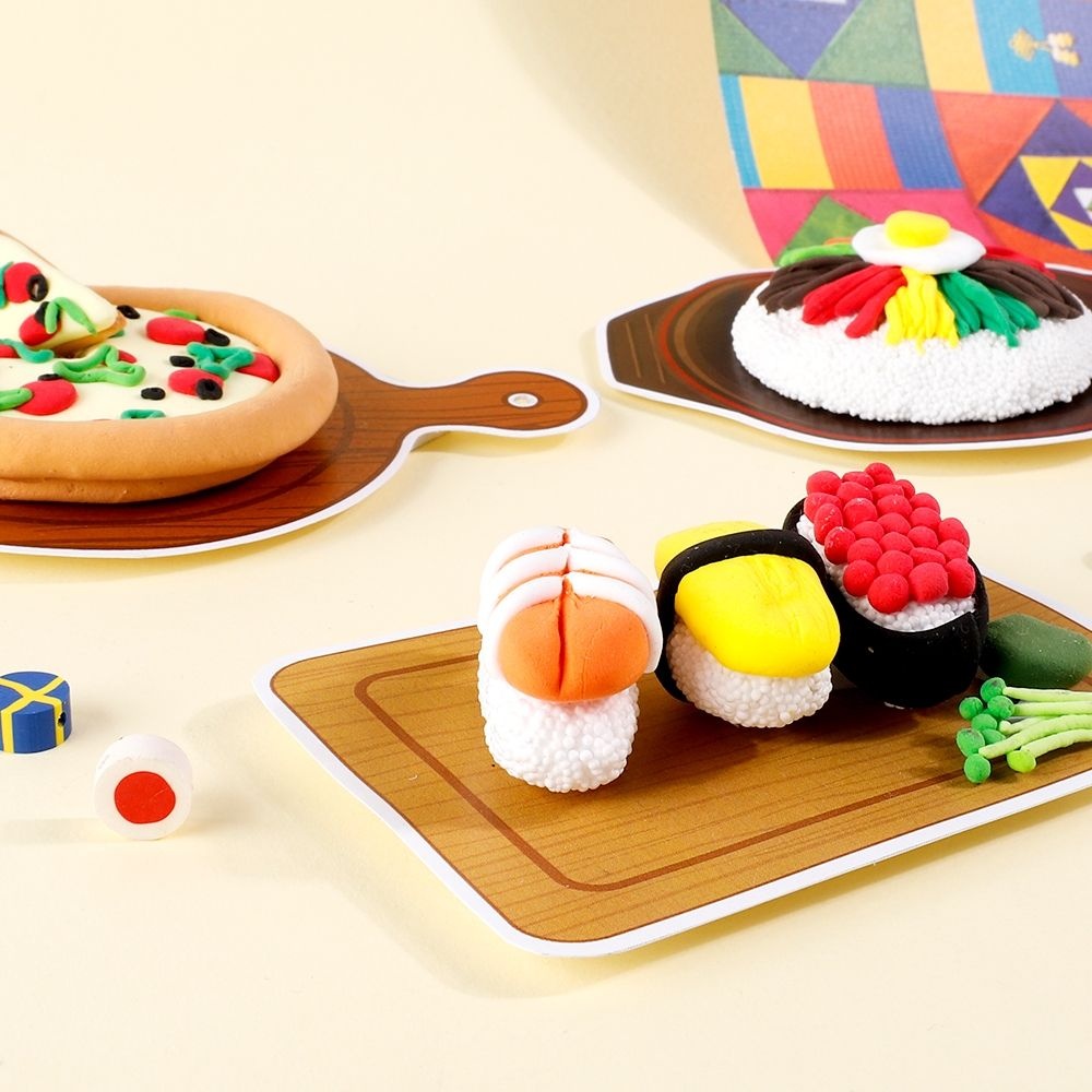 (주)코너스톤에스에이치 아트랄라 세계 음식 여행 (2종 1세트) 나라별만들기 클레이공예