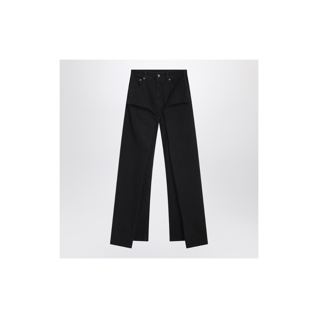 [해외] MM6 메종 마르지엘라 엠엠식스 메종마르지엘라 Black panelled jeans S62LB0205M30011/XL_MM6-971_311-27 Black  [관부가세포함]