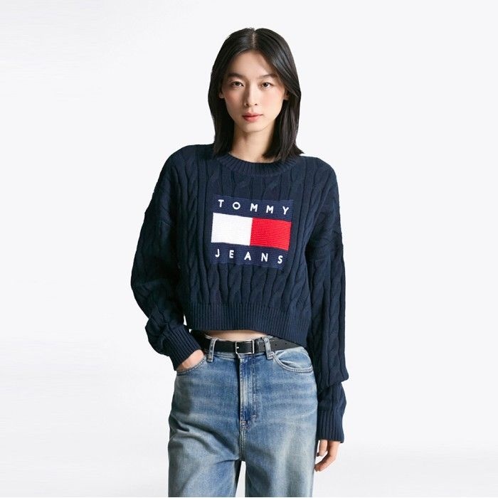 박시 센터 플래그 스웨터 T32F6KTO30TWT1C1G