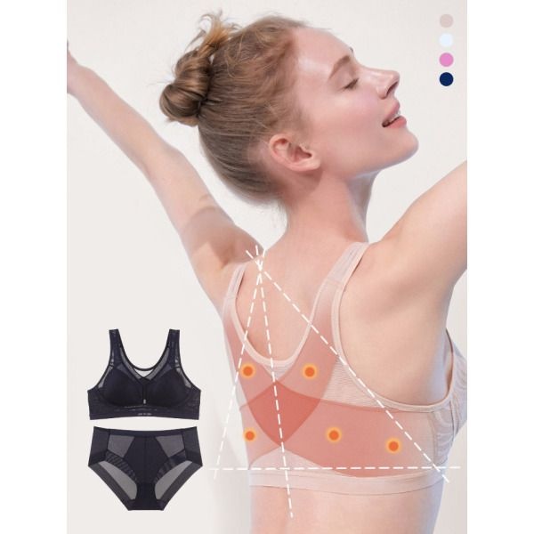 저스트 마이 사이즈 [저스트 마이 사이즈 ] [저스트마이사이즈][시크릿세일][A컵원사이즈특가] 라이크라 밸런스 핏 브라 팬티 2종세트