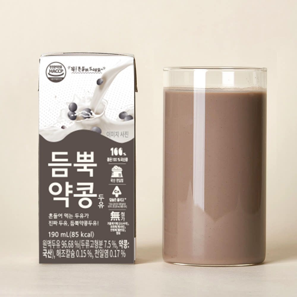 유기농마루 검은콩 듬뿍약콩두유 190ml 16팩 / NON-GMO