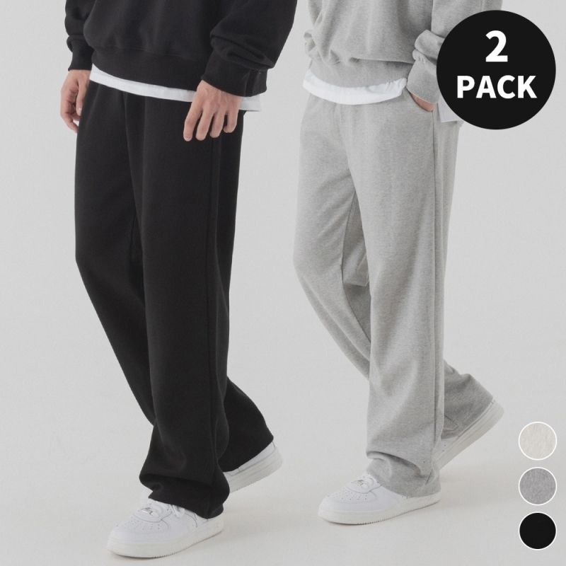 피아네르 [2장 세트] 에센셜 세미 와이드 스웨트팬츠 (3color) - MULTI 350945