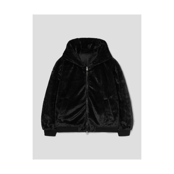 에잇세컨즈 8SECONDS 리버시블 라이트패디드 페이크퍼 후드 블루종 블랙 225Y3V15 140651