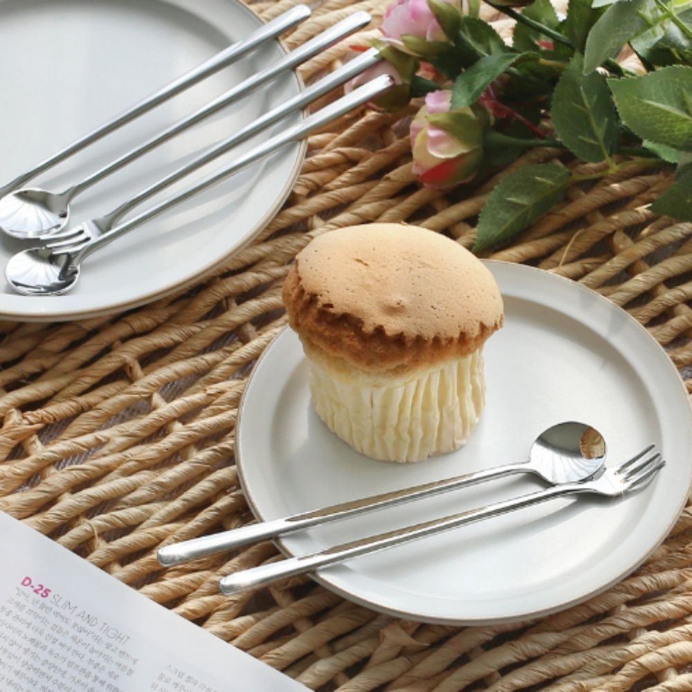 롱티스푼 포크 홈카페 티타임 디저트 커트러리 세트 4P