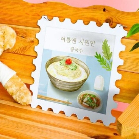 아트박스/꾸밈 oa174-행잉액자_시원한여름음식(우표중형)