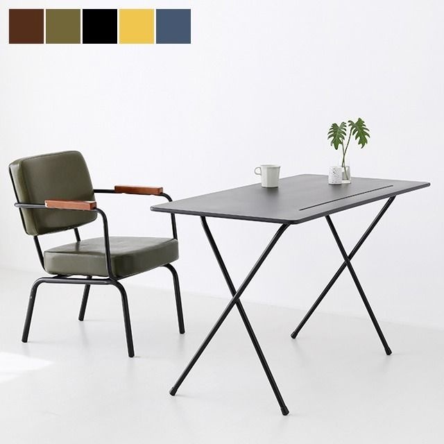 GOSI 접이식테이블 120 SM 614 + 비라고 빈티지 의자 1개 세트 당일발송