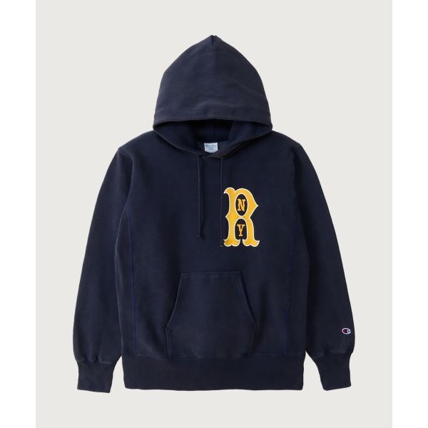 챔피온 CHAMPION 리버스위브 ROCHESTER 레귤러핏 R로고 후드 티셔츠 Midnight Blue CHPM252JSHT037MB 540066