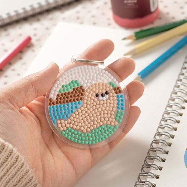 [하프클럽]대한민국 보석십자수 열쇠고리만들기 (강치)