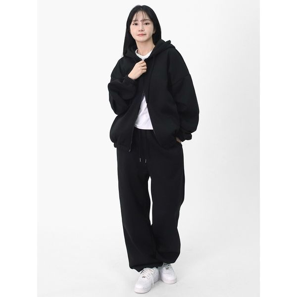 엘케이트 엘케이트 [하프클럽]엘케이트 여자 겨울 남여공용 기모 후드집업 트레이닝 세트 LIRO001