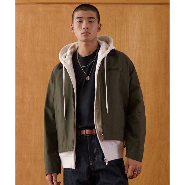 &lt;매장정품&gt; 무신사 스탠다드 MUSINSA STANDARD 캔버스 워크 자켓 재킷 [카키] MMDUJ520-KH 338067