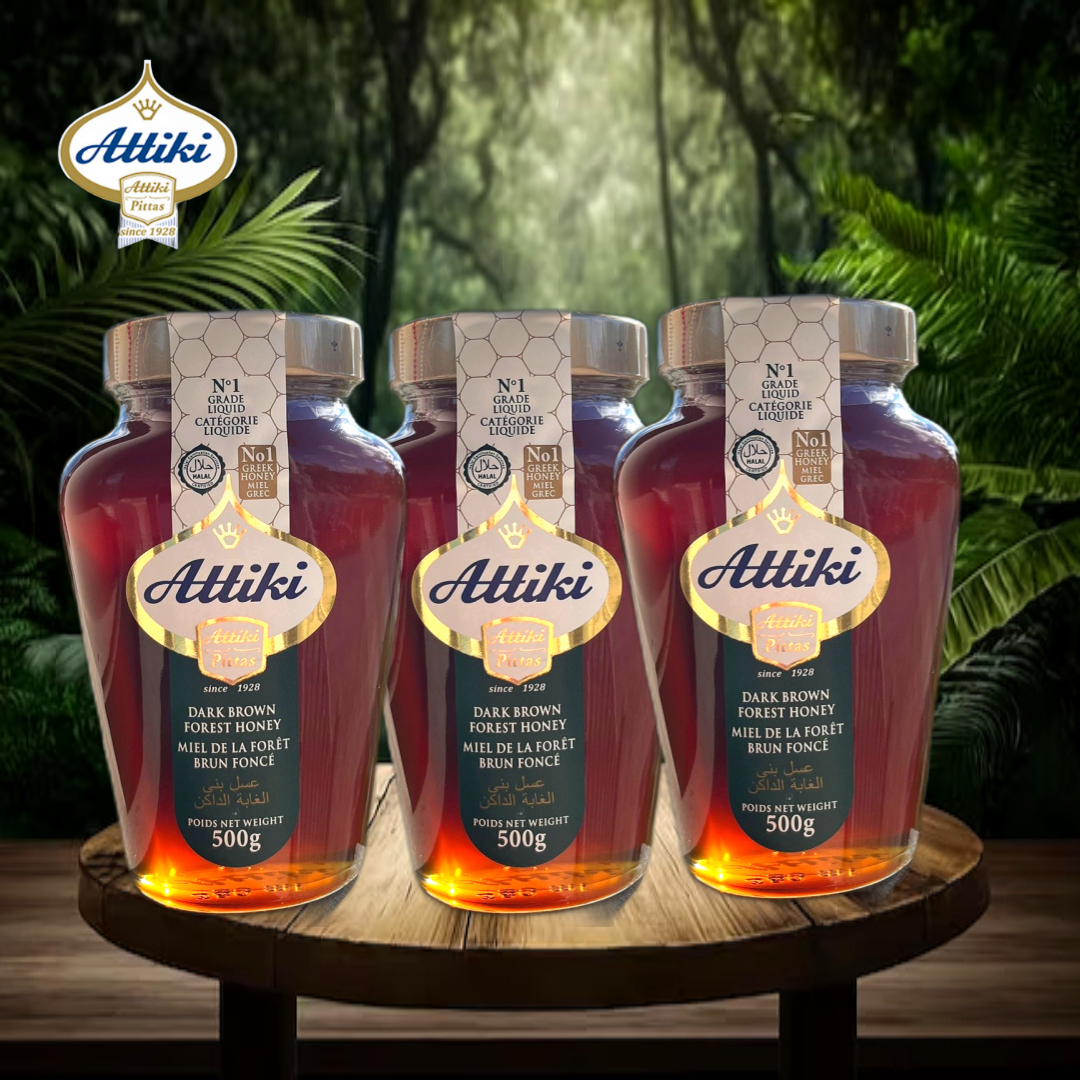 아티키 감로꿀 아티키꿀 다크브라운포레스트허니 그리스꿀 ATTIKI HONEY 500g 3병